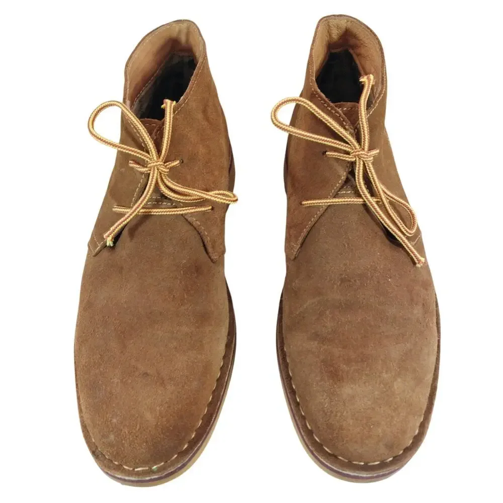 PROPET! FAWN BROWN GENUINE SUEDE LEATHER STITCHED SOLE ANKLE BOOTS! SZ 9.5W